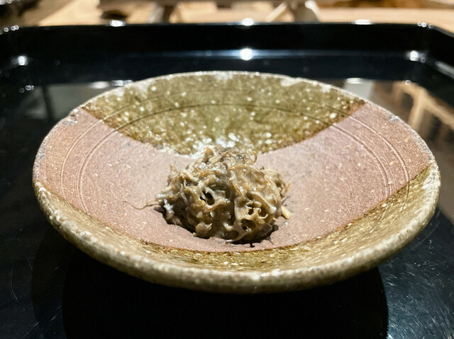 キブノリのクルミと味噌合え